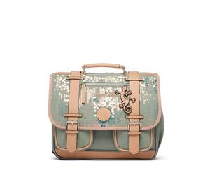 Cameleon Petit cartable scolaire maternelle/CP Vert 35cm Vintage Fantasy avec 2 compartiments - Idéal pour l'école primaire et la rentrée scolaire en CP pour fille et garçon