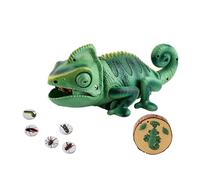 Caméléon Radiocommandé - Jouet Interactif Caméléon RC avec Lumière et Mouvement | Jouet Éducatif Amusant avec Maquillage de Manger des Cartes, Action de Ramper Sécurisé pour Fêtes pour