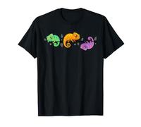 Caméléons Colorés, Animaux de la Jungle, caméléon Tropical T-Shirt