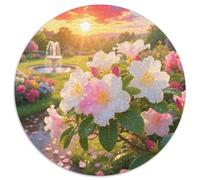 Camélia Fleur Puzzle Rond De 1000 Pièces pour Women Unique Décompression Impossible Pression Réduite Familial Cadeau' Décoration Bricolage 1000pcs (67.5x67.5cm)