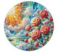 Camélia Puzzle Rond De 1000 Pièces pour Women Cadeaux Inspirational Voyage Célèbres Unique Décompression' Impossible Pression Réduite 1000pcs (67.5x67.5cm)