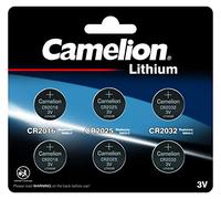 Camelion 13000600 Piles Bouton CR2032/CR2025/CR2016 Lot de 6 Argent