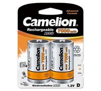 Camelion Accus Ni-MH R20 (D) HR20 1,2 V 7000 mAh - Rechargeables 1000 fois - Pack de 2