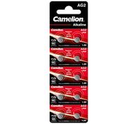 Camelion Piles AG2 (LR726/396/397/196/LR59) alcalines 1,5 V - Lot de 10