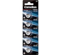 CAMELION Camelion 13005122 Lot de 5 piles bouton au lithium CR1220 3 V Capacité 38 mAh pour différents appareils et besoins de consommation, Pile bouton, argenté (Lot de 1)