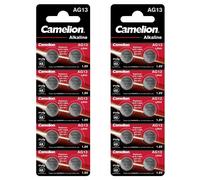 Camelion Lot de 2 Packs de 10 piles Alcaline AG13 LR44 0%Hg