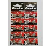 Camelion Lot de 20 piles bouton AG10 LR54 389 GP62A SR1130W