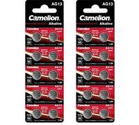 Camelion Lot de 20 Piles Bouton alcalines AG13/LR44/357