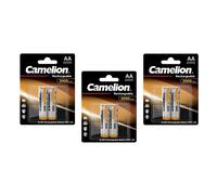 Camelion Lot de 3 Blisters de 2 Batteries Rechargeable R06 / AA / 2000 mAh 1,2V