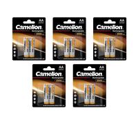Camelion Lot de 5 Blisters de 2 Batteries Rechargeable R06 / AA / 2000 mAh 1,2V