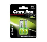 Camelion NH-9V200ARBP1 Rechargeable Battery Hybrides Nickel-métal (NiMH) - Piles domestiques (Rechargeable Battery, Hybrides Nickel-métal (NiMH), 9 V, 1 pièce(s), 200 mAh, Gris)