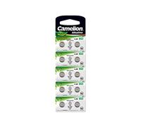 Pack de 10 piles Camelion Alcaline AG2,LR726,LR50,196,SR726W,GP96A,396 0% Mercury/Hg