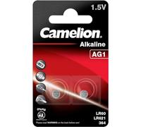 Camelion Piles boutons alcalines AG1 LR621 364 164 Sans mercure – Blister 2 piles