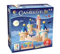 SmartGames - Camelot Jr - Jeu de Réflexion en Bois - Aide le Chevalier à Rejoindre sa Princesse - 48 Défis de Différents Niveaux - 1 Joueur - A Partir de 4 Ans, Blanc.