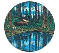Camels Are Wandering in The Rain Puzzles 1000 Pieces Cadeau Unique Magical Forest Jeu Éducatif Défi Jouet À De Qualité Supérieure Peinture Art Pour Adultes Et Enfants À Partir De 14 Ans 1000pcs (67.5x