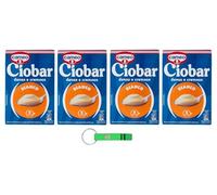 Cameo Ciobar Bianco Lot de 4 sachets de poudre de chocolat chaud 105 g, chaque paquet contient 5 sachets de 21 g + porte-clés Beni Culinari