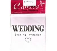 Cameos - Invitation de mariage "Evening" pack de 6 - Carton SG34676 (Taille unique) (Blanc/Noir)