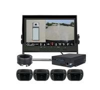 Caméra 1080p 4 canaux Bird Eye View 360° pour camion, véhicule lourd longue distance avec alarme AI Co