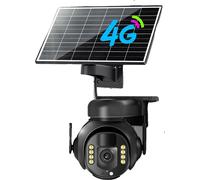 caméra 4G à énergie solaire, 8MP haute résolution, vision nocturne couleur, 8MP Ajouter 64G, Prise UE