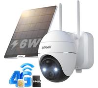 Caméra 4G Exterieur Solaire-4G Tle 2K Camera Exterieur Sans Fil Camera Carte Sim Et Carte Mémoire 64Gb,355° Ptz Caméra Solaire Pir Détection,Vision Nocturne Couleur Zy G1