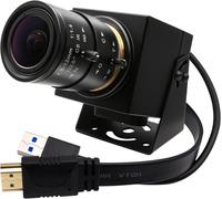 Caméra 4K HDMI USB Zoom Caméra 4K 60FPS Mise au Point Manuelle USB3.0 Webcam avec Objectif varifocale 2.8-12mm,H.264 HD Caméra Industrielle Gros Plan Caméra de Streaming pour PC,TV,Projecteur