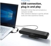 caméra 4K USB Webcam Caméra de vidéoconférence HD avec microphone et haut-parleur AI Face Tracking Auto Focus 360�� Voice Pickup Plug & Play Compatible avec Windows Android Mac pour vidéoconférence/co