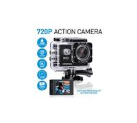 Grundig Caméra Vlog Sport 720P - Caméra Résistant à l'Eau - Caméra Embarquée 100° - Noir