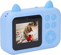 Caméra à impression thermique Écran 2,4 pouces Enregistrement photo vidéo HD Petit appareil photo numérique pour enfants pour la photographie Divertissement Bleu