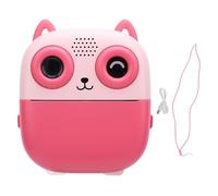 Caméra à imprimé instantané 1080p 48MP Caméra vidéo numérique Impression Thermique Double caméra HD 2,4 Pouces Game de Musique de Musique Play 1300mAh Batterie (Rosé)