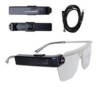 CaméRa à Lunettes, CaméRa WiFi Intelligente, Grand Angle De 72°, PortéE De 30M, avec Carte MéMoire 64 Go + Fonction De Vision Nocturne, Prend en Charge La VidéO, L'Enregistrement VidéO
