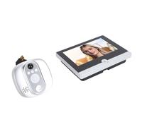 Caméra à trou de serrure Wi-Fi 4,3 pouces 1080P, angle de vue de 150, argentée