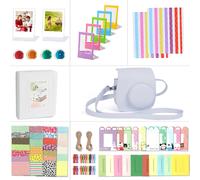 Camera Accessories Compatible for Fujifilm Instax Mini 12,Including Mini 12 Case,Album,Filters,Wall Frames,Film Frames,Sticker,Clay White,Modern