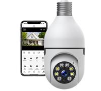 Caméra ampoule de sécurité 1080P WiFi intérieur sans fil 360°Panoramique - CAMCAMP