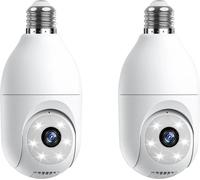 Caméra ampoule WiFi, connectivité bi-bande, suivi de mouvement intelligent, 2pcs, prise EU