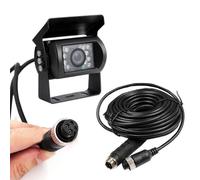 Camera arrière + 10 m 12 V-24 V 4 Broches à 18 LEDs IR, étanche, Vision de Nuit, 4 Broches, câble pour Voiture/Bus/Camion/remorque/Caravane/Camping-Car