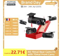 Caméra arrière 70mai RC06 RC12 RC14 RC22 RC24 RC41 caméra intérieure FC02 pour caméra de tableau de bord 70mai enregistrement double canal enregistrement de stationnement