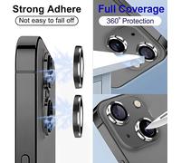 Caméra Arrière Protection Pour Iphone 13/13 Mini Verre Trempé.Protecteur Objectif Lentille.9h Dureté Hd Définition Anti-Rayures Ultra Résistant D'objectif Lens Camera Protector.Noir