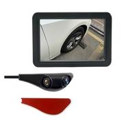 Camera Auto Rétroviseur Intérieur Voiture À Double Objectif 5 Pouces Écran Numérique DVR Caméra d'angle Mort avec Interrupteur À Bouton CH1/CH2 Caméra Recul(Right Side Black)