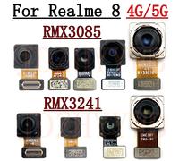 Caméra avant et arrière pour Realme 8 RMX3085, Module de caméra principale arrière large pour selfie, câble flexible, pièces pour Realme8 5G RMX3241 Realme 8 Back Set