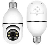 Caméra avec Ampoule WiFi Caméra IP Panoramique sans Fil 2,4 GHz, Caméras De Sécurité À 360 ° avec Détection du Mouvement Huma[O1784]