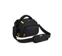Camera bag, large - sized, black, suitable for Nikon D3000, dimensions 29×16×19 cm.
