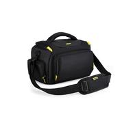 Camera bag, small - sized, black, Style B, suitable for Nikon D3000, dimensions 23×13×16 cm.