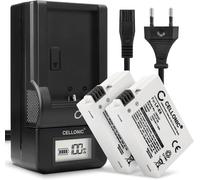Camera Battery Compatible with Canon EOS Rebel T5i,Kiss X6i,600D,550D,LP-E8 (7.4V,1020mAh) 2 Pieces + Charger.[J390]