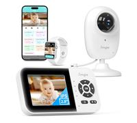Caméra Bébé Babyphone Vidéo, écran IPS 2,4" 1080P, Mode WiFi/sans WiFi. Conversation bidirectionnelle, Vision Nocturne, 14h autonomie VOX, capteur de température, détection IA, Double Stockage