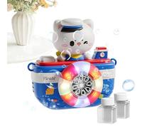 Camera Bubble - Foam Generator Toy, 5.70 inches Portable Bubbles Machine with LED Light Music, Cute Bubble Maker Device, Party Entertainment Gadget, Fun Play for Children at Outdoor Indoor Use