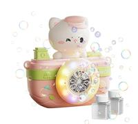 Camera Bubble - Foam Generator Toy, 5.70 inches Portable Bubbles Machine with LED Light Music, Cute Bubble Maker Device, Party Entertainment Gadget, Fun Play for Children at Outdoor Indoor Use