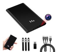 Camera Caché,Mini Camera Espion Power Bank 5000 mAh,17H D'enregistrement