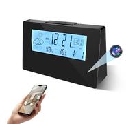 Caméra cachée 4K UHD dans l'horloge WiFi Caméras cachées Enregistreur vidéo IP sans Fil Gardien Intelligent 5 en 1 Caméra Sécurité intérieure Nanny Cam 140 ° Angle Vision Nocturne/Détection de mouve