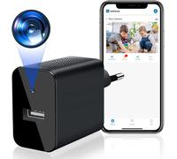 Caméra Cachée WiFi, 1080P HD sans Fil Mini Caméra Espion Chargeurs Petites Caméras de Sécurité avec App Nanny Cam Alertes Activées par Le Mouvement Surveillance Secrète pour Intérieur/Maison