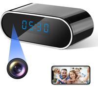 Caméra Cachée WiFi 120° Mini Caméra Espion WiFi HD 1080P Horloge Caméra Cachée, 2.4 & 5G WiFi Caméra Cachée Espion Supportant la Vision Nocturne et la Détection de Mouvement.[G35]
